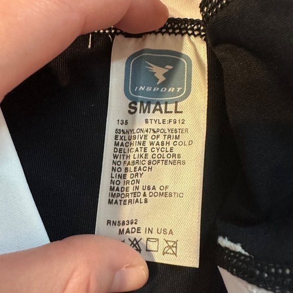 Insport Women's Black White Dri Tech 4-Way Cycling Pad Pro Suit, Size S NWT - Picture 8 of 16